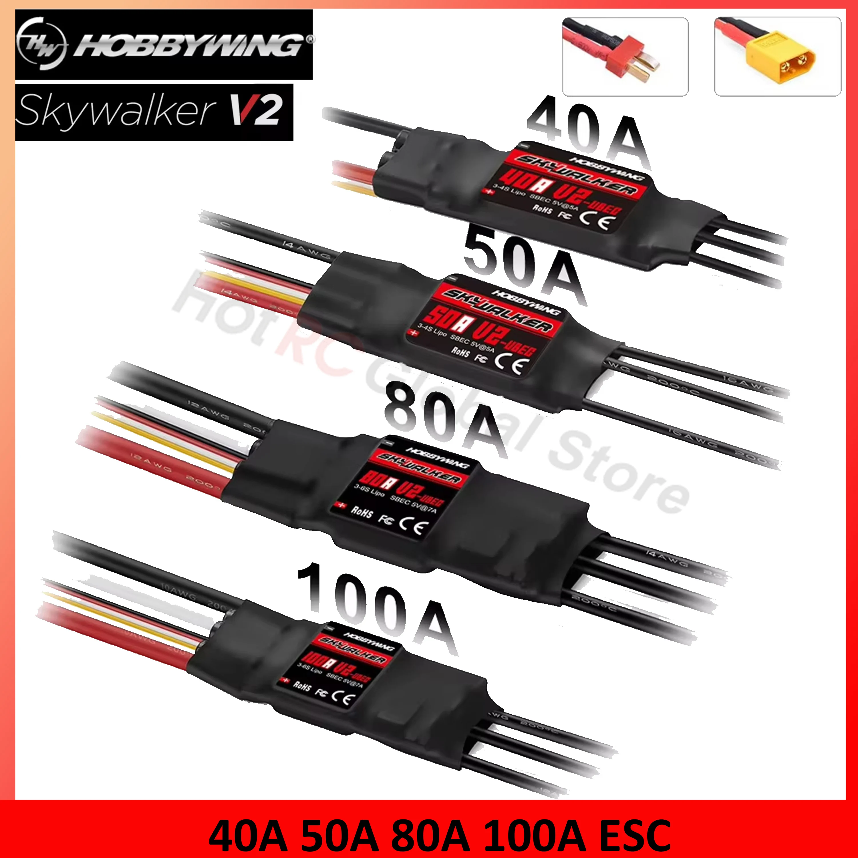 Rc Plane Hobby Zone - HOBBYWING Skywalker seri V2, kontroler kecepatan