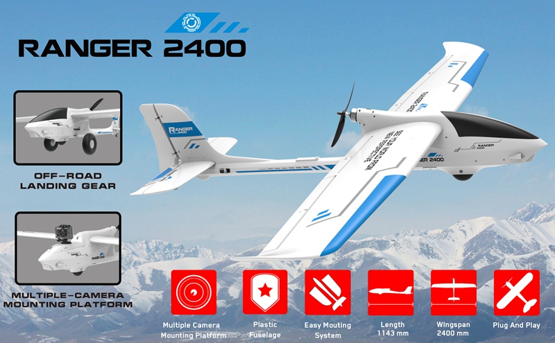 Volantex RC Ranger 2400 V757-9 - Rc Plane Hobby Zone ulasan dan harga