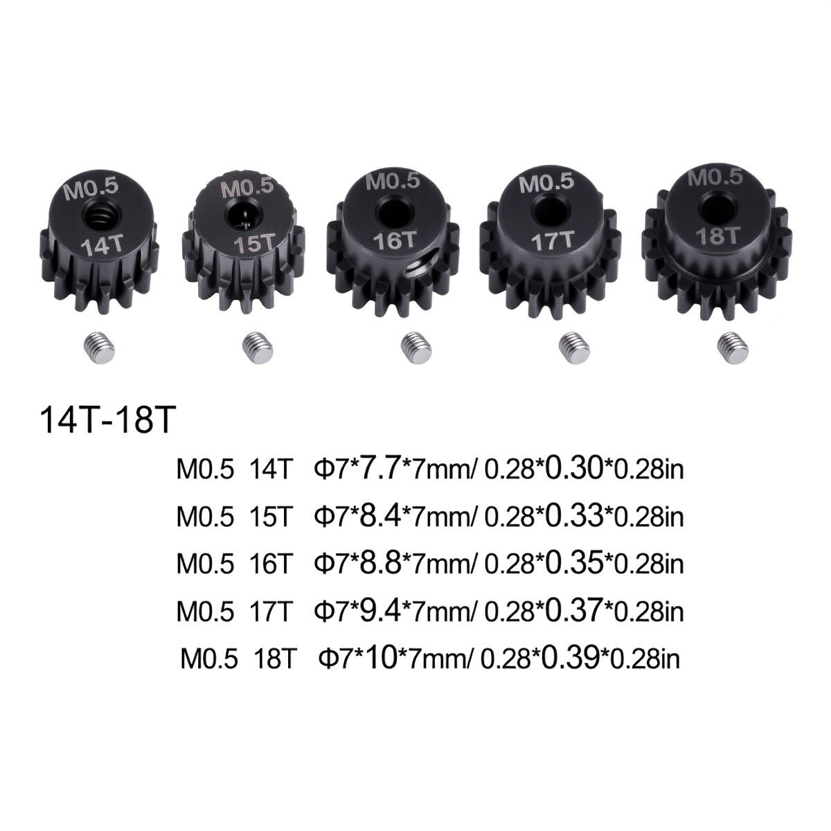 M0.5 2Mm Poros 14T-18T Roda Gi - Rc Hobby Shops ulasan dan harga